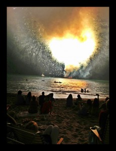 SMOKE ON THE WATER ( & CRAZY PEOPLE IN THE WATER) photo by BROOKE BOHM