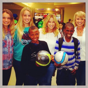 PICKING UP THE TWINS WITH THEIR HOST MOM BROOKE BOHM and HER GIRLS