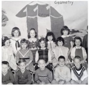 I'm in the headband, PATTY next to me. Cute blonde kid in the front is CHRIS.