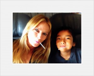 With RODRIGO on the plane.