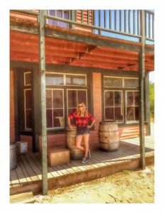 SETTING UP HOEDOWN AT PARAMOUNT RANCH.