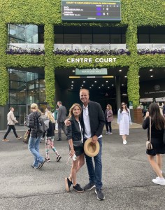 Pretending we’re getting in Centre Court. Wimbledon